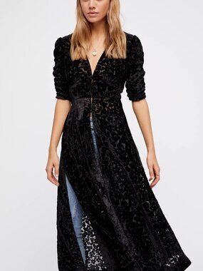 Free People Until Forever Velvet Maxi Duster